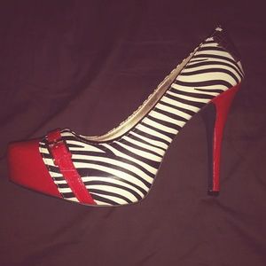 Zebra Striped Heels